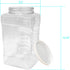 ljdeals 1 Gallon Clear Plastic Storage Containers Grip Jars, Wide Mouth Square Canisters, Pack of 2, BPA Free, Food Safe, Made in USA