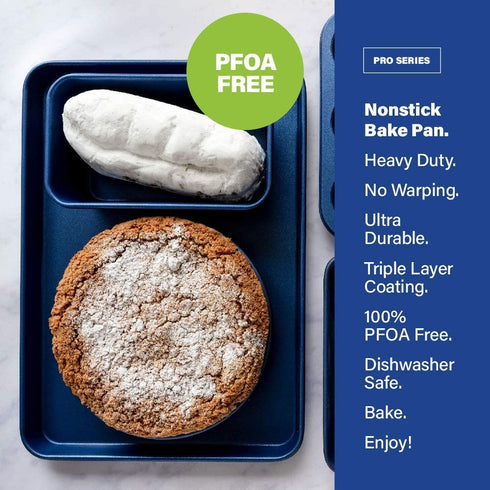 Granitestone Bakeware Nonstick Cookie Sheet XL Baking Tray, Even Heat & Non-Warp Technology, Ultra Nonstick Mineral Coating & Dishwasher Safe, Pro Heavy-Duty Chef™s Bakeware 17.7? x 12.7? Full Sized