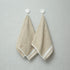 YiLUOMO Super Soft Hand Towels Set of 2, 100% Cotton Highly Absorbent Bath Hand Towel for Bathroom 13 X 29 Inch(Beige)
