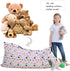 Stuffed Animal Bean Bag Chair Kids Toy Storage Organizer Stuffie Seat, Foldable Floor Chair Sofa Toy Storage Bean Bag Chair Seat for Kids, Teens and Adults Extra Large Super Soft Velvet?Only Cover Bag