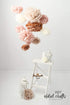 Vidal Crafts 20 PCS Dusty Pink, Rose Gold, Ivory, Pastel Grey, Tissue Paper Pom Poms Kit, 14", 10", 8", 6", Tissue Paper Flowers for Wedding, Birthday, Bridal Shower, Bachelorette, Baby Shower D©cor