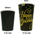 Trgowaul 21st Birthday Party Supplies - Black and Gold Disposable Paper Plates, Napkins, Cups, Tablecover Forks, Knives and Spoons for 24 Guests and Party Number Balloon Decorations Banner