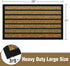 Amagabeli Outside Shoe Mat Rubber Doormat for Front Door 18"x 30" Outdoor Mats Entrance Waterproof Rugs Dirt Debris Mud Trapper Carpet for Patio Non Skid Doormats All Weather Exterior Door Mat