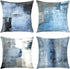 Alricc Blue Throw Pillow Cover,Pack of 4 Soft Velvet Decorative Cushion Cover for Sofa Bedroom Living Room (18X18 inch,Blue)