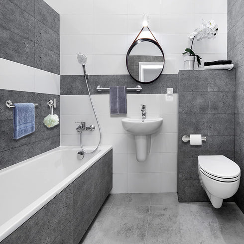 Nolimas Polished Chrome Bath Towel Bar Single Bars Towel Rack Rod Classic Wall Mounted Stainless Steel Bathroom Towel Bar Toilet Kitchen Towel Shelf Single Layer,16inch