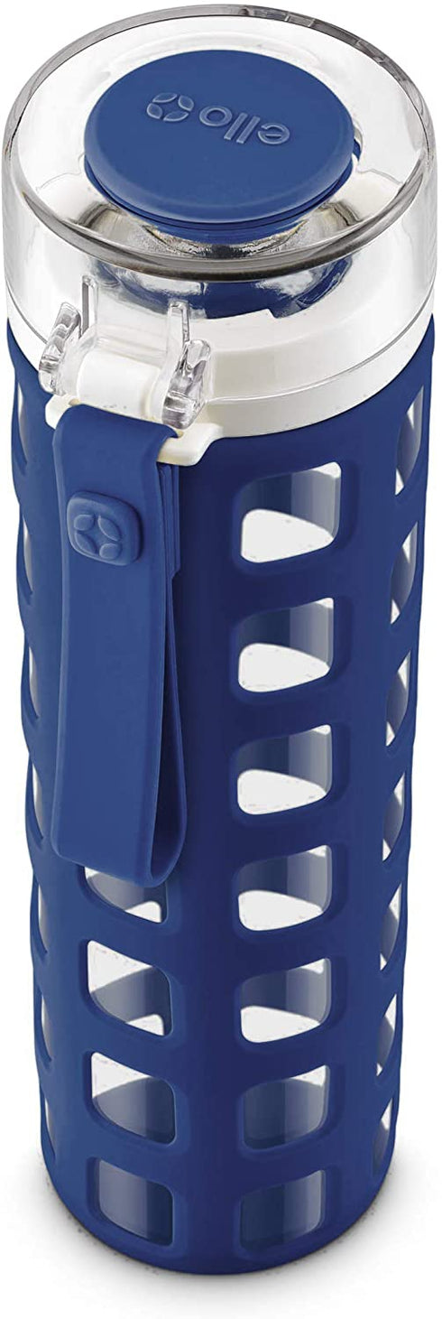 Ello Syndicate Glass Water Bottle with One-Touch Flip Lid