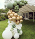 Boognt DIY Sage Green and White Balloon Garland Arch Kit for Boho Jungle Safari Outdoor Woodland Baby Shower Eucalyptus Wedding Bridal Shower Birthday Backdrop Party Decoration