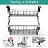 2 Tier Countertop Fruit Basket for Kitchen Vegetable Fruits Basket Bowl Stand Metal Rectangle Wire Basket Storage Holder for Fruits Veggies Bread Snacks Kitchen Organizer, Black