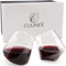 Stemless Wine Glasses Set of 2 Aerating wine glasses Elegant Wine Glasses Stemless large wine glass CulinexCo.com Red Wine Glass Tumbler stemless wine glass set cup wine cups non drip no spill glass
