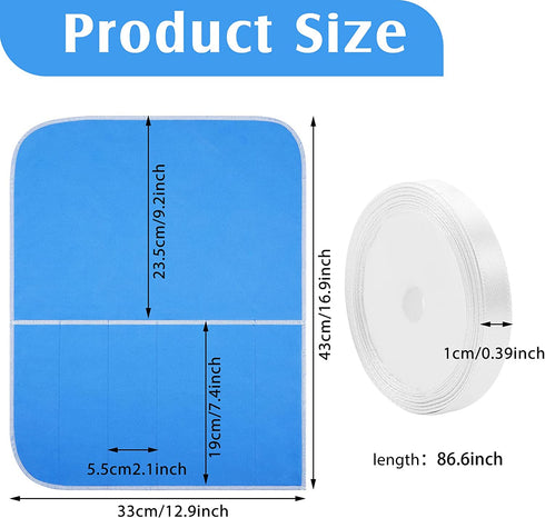 Silver Storage Bags Anti Tarnish Silver Protector Bags Blue Holder for Silverware Flatware Storage Organizer Silver Storage Cloth Place Setting Roll with White Ribbon for Teaspoon Utensils?4 Pieces?