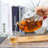Glass Teapot Kettle, OAMCEG 40 OZ / 1.2 L Teapot with Removable Infuser & Lid & Handle, Glass Tea Kettle Stovetop Safe, Great For Loose Leaf Tea, Blooming Tea, Tea Bags & Fruit Infused Water