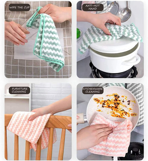 Kitchen Dish Towels,Pack of 9,Size:10" x 10",Dish Cloths for Washing Dishes,Dish Rags for Drying Dishes Kitchen Wash Clothes and Dish Towels.