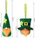 St. Patrick's Day Gnome Ornament Handmade Swedish Tomte Hanging Ornament Irish Leprechaun Gnome Plush Doll Ornament for St. Patrick's Day Christmas Party Home Decoration (Dark Green,12 Pieces)
