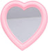 Heart Makeup Mirror Heart Mirror Cosmetic Mirror Wall Desktop Mirror Bedroom Mirror Gift for Women (Light Pink)