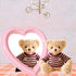 Heart Makeup Mirror Heart Mirror Cosmetic Mirror Wall Desktop Mirror Bedroom Mirror Gift for Women (Light Pink)