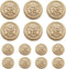 Meillia 17 Pieces Matte Gold Metal Blazer Button Set 15mm 20mm for Blazers, Suits, Sport Coats, Uniform, Jackets (MBM21)