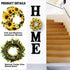 12 Inch Wood Home Letters with Sunflower Wreath for O, Wall Hanging Large Wooden Home Sign, Rustic Wall Decor for Living Room Kitchen Entryway, House Decorative Artificial Sunflower Wall Decoration