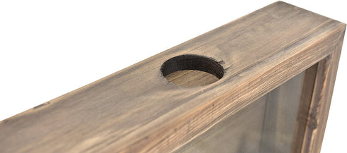 MCS 66959 Bar None Cheers Wine Cork Holder Shadowbox, 10"x10", Brown