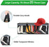 QTBOOM Hat Organizer Gray 2 Packs For Closet Cap Closet Organizer And Storage, Hat Storage For Baseball Caps, Hat Holder Rack With 2 Carry Handles Portable Cap Storage Bag, Hold Up To 40 Hats