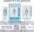 LiBa Shower Curtain Liners, PEVA 2 Pack Frosted Bathroom 72" W x 72" H, 8G Heavy Duty