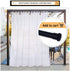 NICETOWN Outdoor Sheer Curtain for Pergola - Lightweight Tab Top Voile Panel with Rope Tie Back for Gazebo (1 Pack, 100 Inch Wide by 108 Inch Long, White)