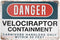 Jesiceny New Tin Sign Danger Velociraptor Containment Aluminum Metal Sign 8x12 INCH