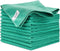 Buff Microfiber Cleaning Cloth | Green (12 Pack) | Size 16" x 16" | All Purpose Microfiber Towels - Clean, Dust, Polish, Scrub, Absorbent