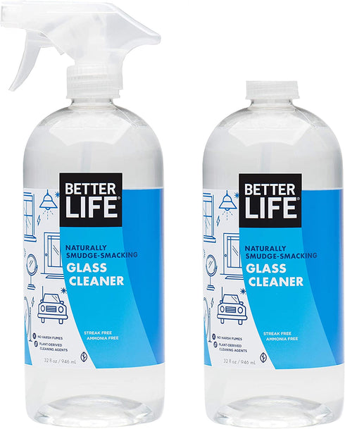 Better Life Natural Streak Free Glass Cleaner, 32 Ounces (Pack of 2), 24425