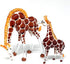 ZOOCRAFT Glass Giraffe Figurine Collectible Hand Blown Safari Miniature Animals Collectibles Home Decoration Set of 2