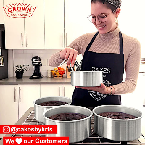 Crown 8x4 Cake Pan, Heavy Gauge, Fully Straight Sides, Even-Heating, Made in Canada
