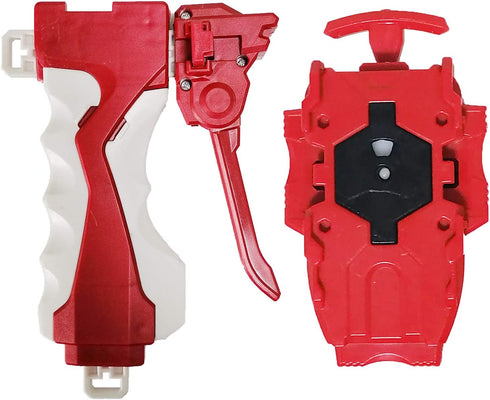 Speder Bey Gyro Blades Burst Sparking Launcher Set, Battling Burst Light Sparking String Launcher Set - Gyro Right Spin Top (Red)