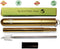 VaL-eco | Collapsible Straw, Stainless Steel Straw, Reusable Straw, Telescopic Drinking Straw with Carrying Case, Silicone Tip and Cleaning Brush, Dishwasher Safe and Compact (Gold)