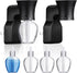 2 Pieces Wall Plug-in Diffuser Fragrance Plug with 4 Pieces Empty Bottles for Spreading Essential Oils Home Bathroom (Black)