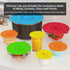 7 Pack€‘Silicone Lids, Microwave Splatter Cover, 5 Sizes Reusable Heat Resistant Food Suction Lids fits Cups, Bowls, Plates, Pots, Pans, Skillets, Stove Top, Oven, Fridge, BPA Free
