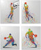 Rainbow Basketball Wall Art Decor - Set of 4 (8x10) Unframed Poster Prints