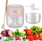 Electric Mini Garlic Chopper 2PCS Cups, Wireless Powerful Garlic Press Chopper, Portable 250ml+100ml Cups Garlic Blender For Vegetable, Fruit, Onions, Meat, Salad, Baby Food, IP68 Waterproof (Pink)