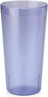 New Star Foodservice 46441 Tumbler Beverage Cup, Stackable Cups, Break-Resistant Commercial SAN Plastic, 20 oz, Blue, Set of 12