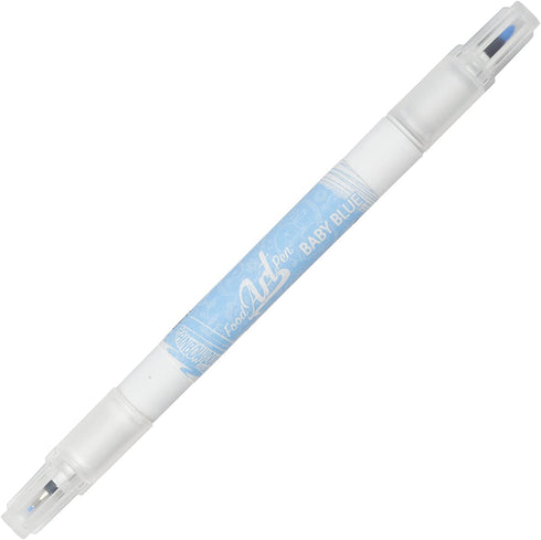 Renshaw Baby Blue Rainbow Dust Edible Marker, Food Colouring Felt Tip Pen, Thick and Thin Nib for Writing and Drawing Cake Decorations