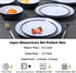 Melamine Dinnerware Set - 12pcs dinnerware set Indoor and Outdoor use, Two-color Design Dishes Dinnerware Set for 4,Dishwasher Safe, Blue