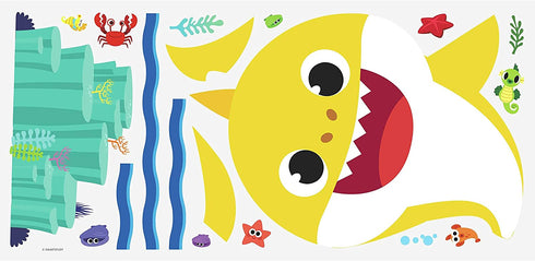 RoomMates RMK4312GM Baby Shark Giant Peel and Stick Wall Decals