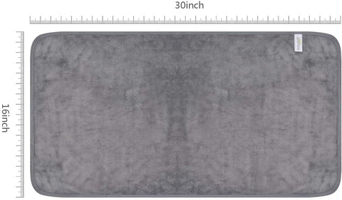 KinHwa Microfiber Hand Towels for Bathroom - Soft and Light-Weight Face Towels Odor Free Wash Towels for Bath, Spa, Gym (Gray, 4)