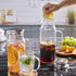 Glass Pitcher with Lid and Spout, 40 oz Glass Water Pitcher for Fridge, Glass Carafe for Iced Tea, Hot/Cold Water, Coffee, Juice, Lemonade, Small Glass Pitcher, Ideal Gift for Thanksgiving Christmas