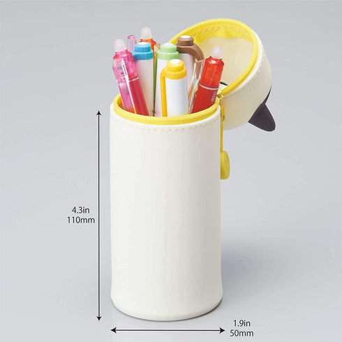 Lihit Lab PuniLabo Stand Up Pen Case (Pen Holder), 2.4" x 7.8", Penguin (A7712-10)