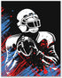 Football Watercolor Wall Art Decor Prints - Set of 4 (8x10) Inch Unframed Poster Photos - Bedroom