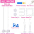 2 Set Balloon Column Kit and 2 Set DIY Table Stand Kit, 63 inch Height 30Pcs Balloon Rings, 100 Glue Dot, 2 Tying Tool, 2 Flower Clip, 1 Balloon Pump for Party Wedding Birthday Festival Decorations
