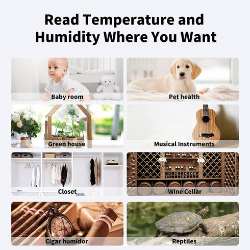 MITIR Digital Hygrometer Indoor Thermometer for Home, Humidity Meter, Room Thermometer Indoor Humidity Sensor with Clock, Humidity Gauge with Temperature and Humidity Monitor, Hygrometer Thermometer