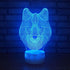 3D Lamp Animals Wolf Night Light Touch Table Desk Lamps 7 LED Colors Changing Lighting Wolf Shape Acrylic Table Desk Bedroom Decoration Cool Gifts Ideas Birthday Xmas (Animals Wolf)