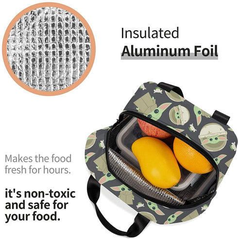 Quelnegcre Reusable Insulated Lunch Bag for WomenMen Leakproof Cooler Tote Bag Freezable Lunch Box Container for Office Work School Picnic Beach