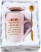 Mugpie Mom Gifts Coffee Mug- Funny Birthday Gifts for Mom from Daughter Son Boy Girl Kids - Mother's Day Christmas gifts for Mom Mother Mommy Women -Cute Pink Thank You for Being My Mom Mug +Gifts Box