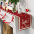 Artoid Mode Elegant French Stripe Hearts Love Hello Valentine's Day Table Runner, Seasonal Anniversary Wedding Holiday Kitchen Dining Table Decoration for Indoor Outdoor Home Party Decor 13 x 72 Inch